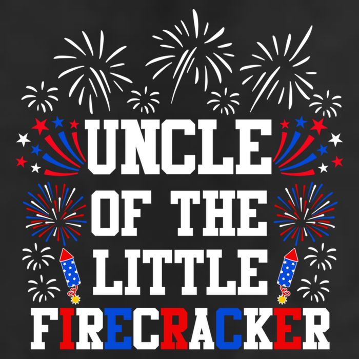 Uncle Of The Little Firecracker Funny Gift 4th Of July Birthday Gift Beanie