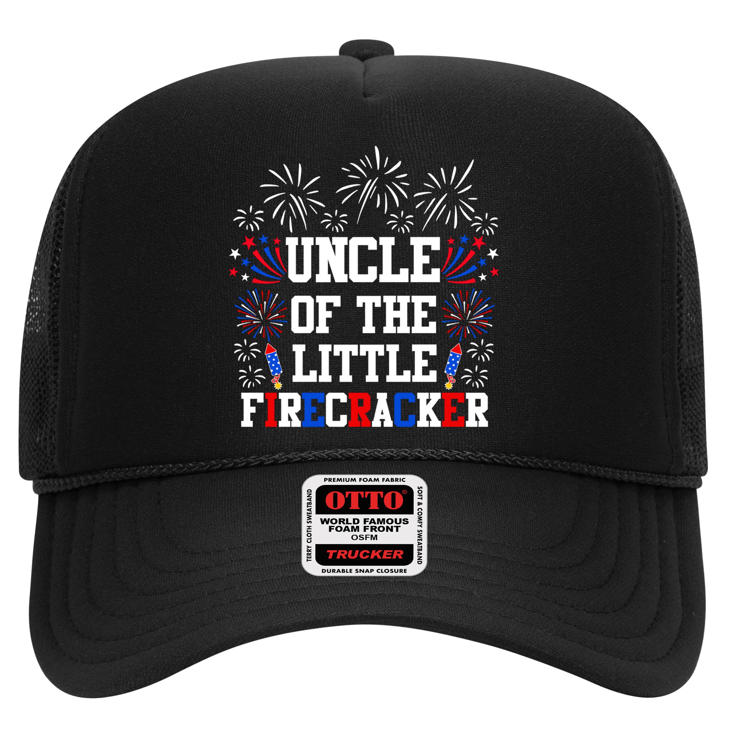 Uncle Of The Little Firecracker Funny Gift 4th Of July Birthday Gift Hat