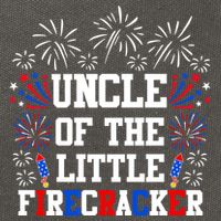 Uncle Of The Little Firecracker Funny Gift 4th Of July Birthday Gift Cotton Canvas Backpack