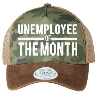 Unemployee Of The Month Funny Unemployed Legacy Tie Dye Trucker Hat