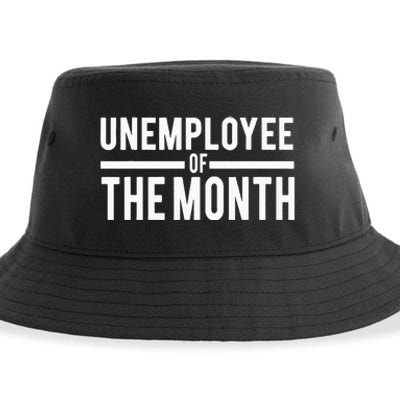 Unemployee Of The Month Funny Unemployed Sustainable Bucket Hat