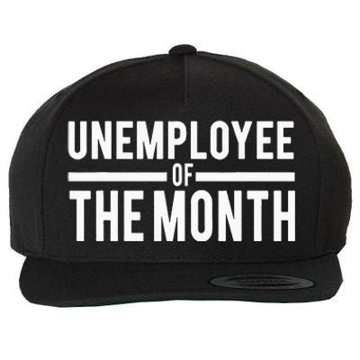 Unemployee Of The Month Funny Unemployed Wool Snapback Cap