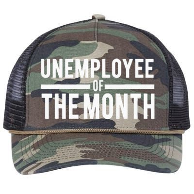 Unemployee Of The Month Funny Unemployed Retro Rope Trucker Hat Cap