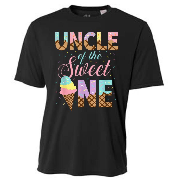 Uncle Of The Sweet One Ice Cream 1st First Birthday Family Cooling Performance Crew T-Shirt