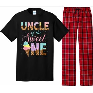 Uncle Of The Sweet One Ice Cream 1st First Birthday Family Pajama Set