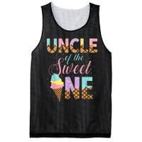 Uncle Of The Sweet One Ice Cream 1st First Birthday Family Mesh Reversible Basketball Jersey Tank