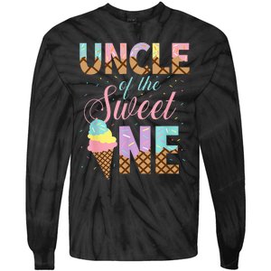 Uncle Of The Sweet One Ice Cream 1st First Birthday Family Tie-Dye Long Sleeve Shirt