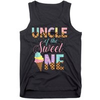 Uncle Of The Sweet One Ice Cream 1st First Birthday Family Tank Top