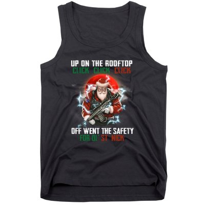 Up On The Rooftop Click Off Went The Safety Santa Anti Biden Tank Top