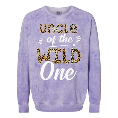 Uncle Of The Wild One Zoo Themed 1st Birthday Party Colorblast Crewneck Sweatshirt