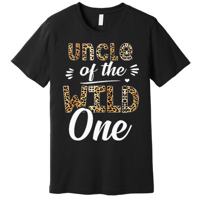 Uncle Of The Wild One Zoo Themed 1st Birthday Party Premium T-Shirt