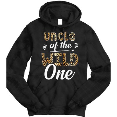 Uncle Of The Wild One Zoo Themed 1st Birthday Party Tie Dye Hoodie