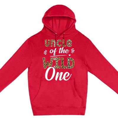 Uncle Of The Wild One Zoo Themed 1st Birthday Party Premium Pullover Hoodie