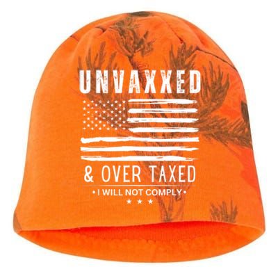 Unvaxxed & Over Taxed I Will Not Comply Kati - Camo Knit Beanie