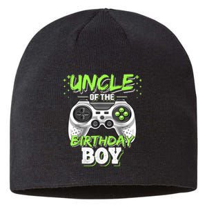 Uncle Of The Birthday Boy Matching Video Game Birthday Gift Sustainable Beanie