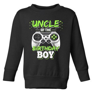 Uncle Of The Birthday Boy Matching Video Game Birthday Gift Toddler Sweatshirt