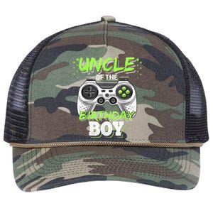 Uncle Of The Birthday Boy Matching Video Game Birthday Gift Retro Rope Trucker Hat Cap