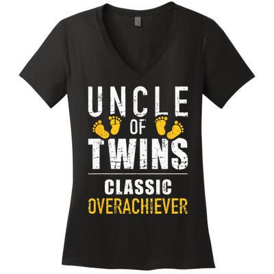 Uncle of twins classic overachiever Women's V-Neck T-Shirt