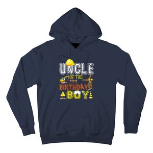 Uncle Of The Birthday Construction Worker Boy Crew Party Hoodie