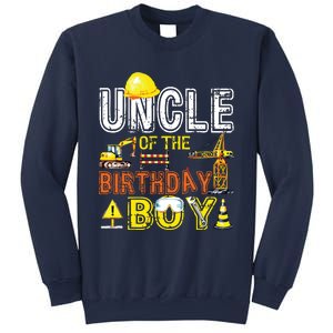 Uncle Of The Birthday Construction Worker Boy Crew Party Sweatshirt