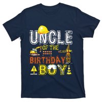 Uncle Of The Birthday Construction Worker Boy Crew Party T-Shirt