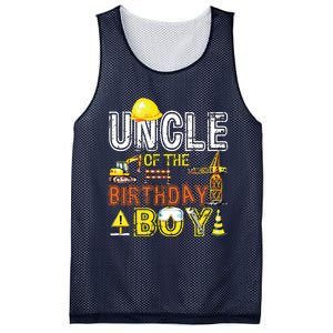 Uncle Of The Birthday Construction Worker Boy Crew Party Mesh Reversible Basketball Jersey Tank