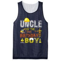 Uncle Of The Birthday Construction Worker Boy Crew Party Mesh Reversible Basketball Jersey Tank