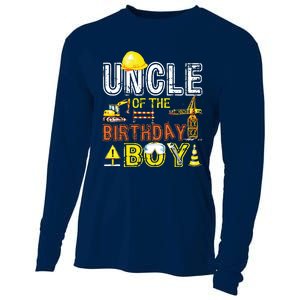 Uncle Of The Birthday Construction Worker Boy Crew Party Cooling Performance Long Sleeve Crew