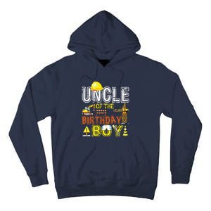 Uncle Of The Birthday Construction Worker Boy Crew Party Tall Hoodie