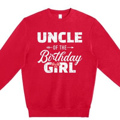 Uncle of the birthday daughter matching family Premium Crewneck Sweatshirt