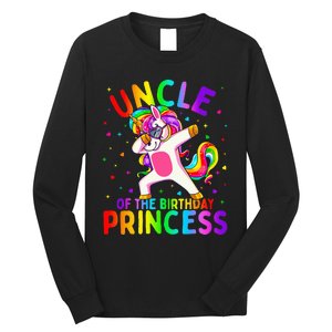 Uncle of the Birthday Princess Dabbing Unicorn Long Sleeve Shirt