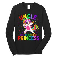 Uncle of the Birthday Princess Dabbing Unicorn Long Sleeve Shirt