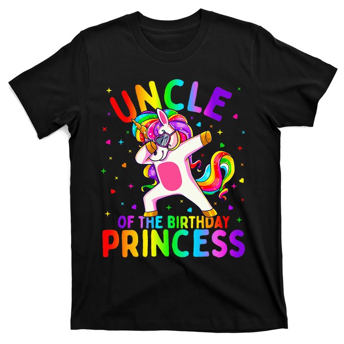 Uncle of the Birthday Princess Dabbing Unicorn T-Shirt