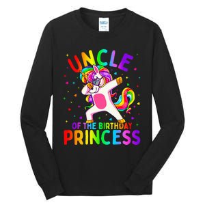 Uncle of the Birthday Princess Dabbing Unicorn Tall Long Sleeve T-Shirt