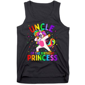 Uncle of the Birthday Princess Dabbing Unicorn Tank Top