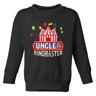 Uncle Of The Birthday Ringmaster Kids Circus Party Toddler Sweatshirt