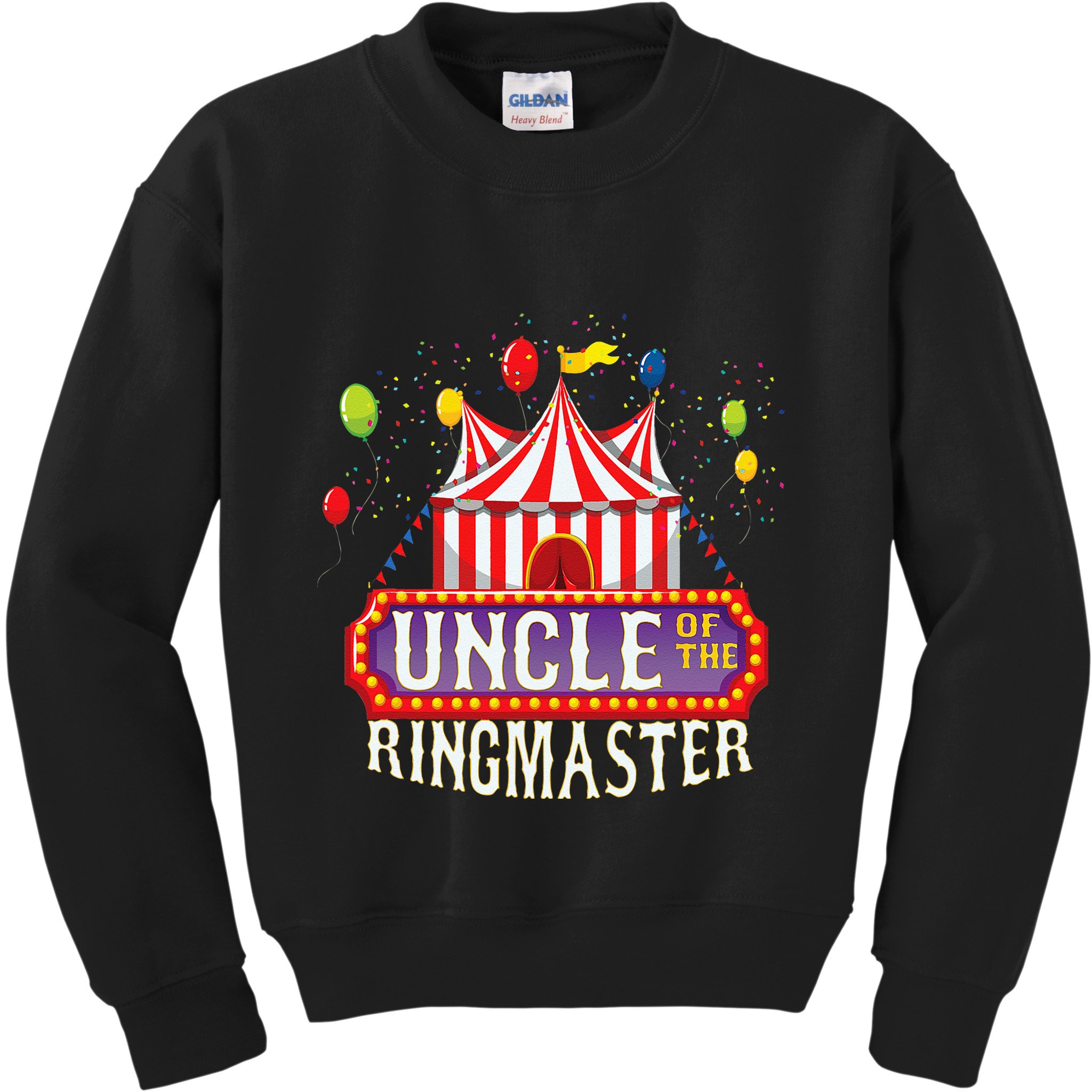 Uncle Of The Birthday Ringmaster Kids Circus Party Kids Sweatshirt