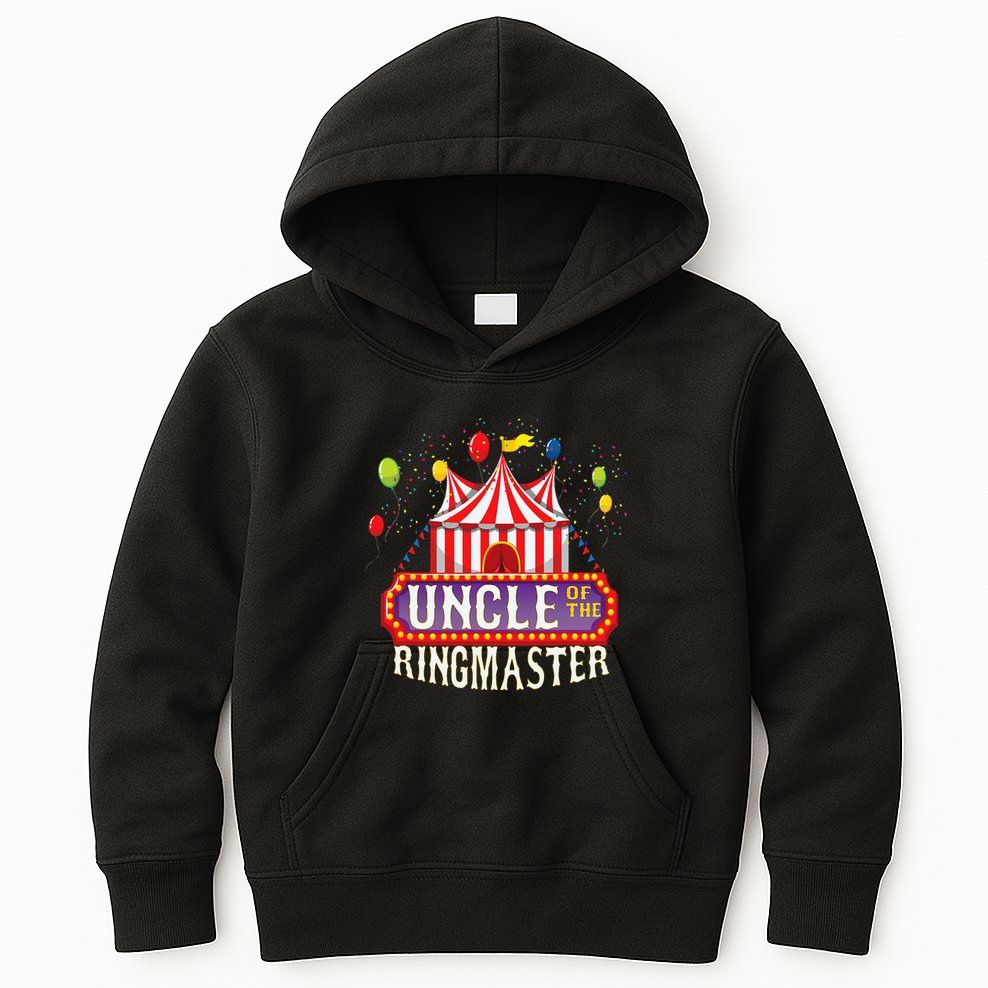 Uncle Of The Birthday Ringmaster Kids Circus Party Kids Hoodie