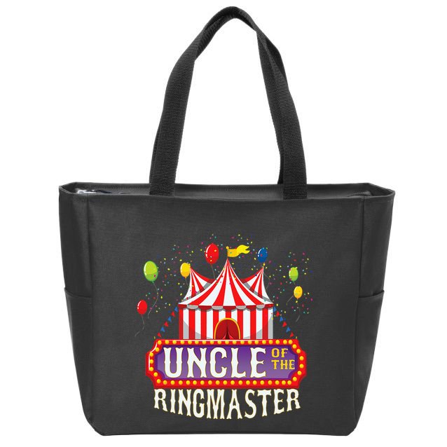 Uncle Of The Birthday Ringmaster Kids Circus Party Zip Tote Bag