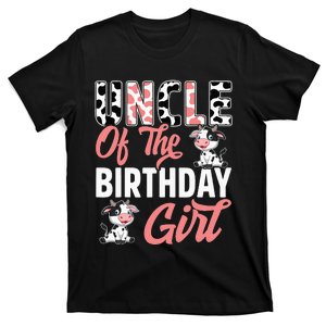 Uncle Of The Birthday Cow Family Cow Birthday Farm T-Shirt