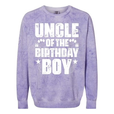 Uncle Of The Birthday Boy Celebration Colorblast Crewneck Sweatshirt