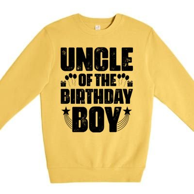 Uncle Of The Birthday Boy Celebration Premium Crewneck Sweatshirt