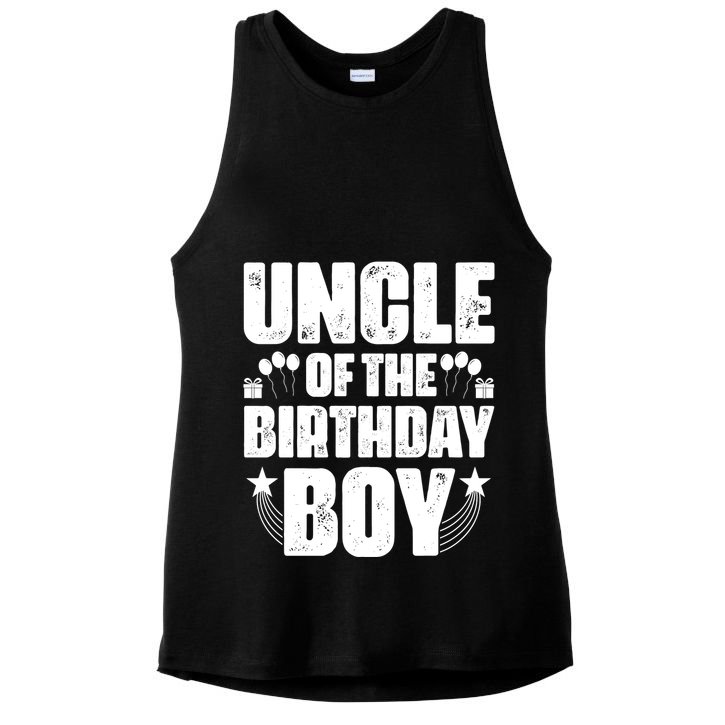 Uncle Of The Birthday Boy Celebration Ladies PosiCharge Tri-Blend Wicking Tank