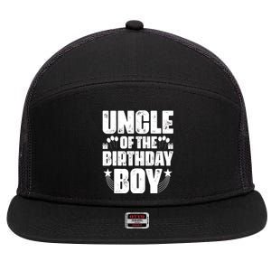 Uncle Of The Birthday Boy Celebration 7 Panel Mesh Trucker Snapback Hat