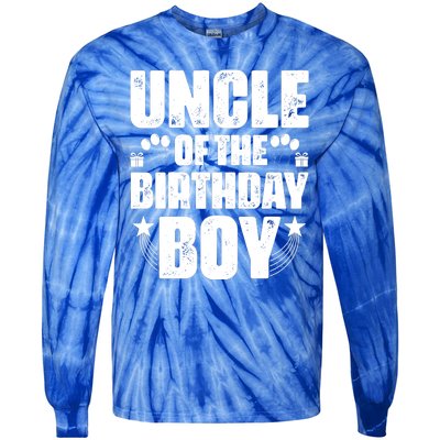 Uncle Of The Birthday Boy Celebration Tie-Dye Long Sleeve Shirt