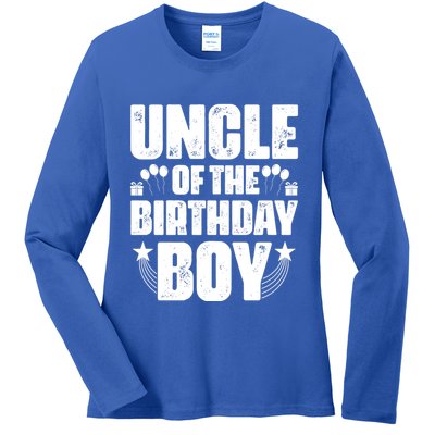 Uncle Of The Birthday Boy Celebration Ladies Long Sleeve Shirt