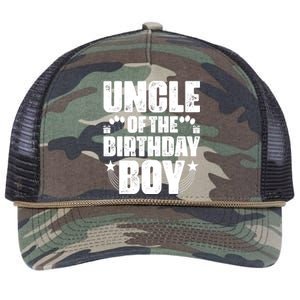 Uncle Of The Birthday Boy Celebration Retro Rope Trucker Hat Cap