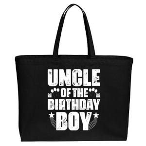 Uncle Of The Birthday Boy Celebration Cotton Canvas Jumbo Tote