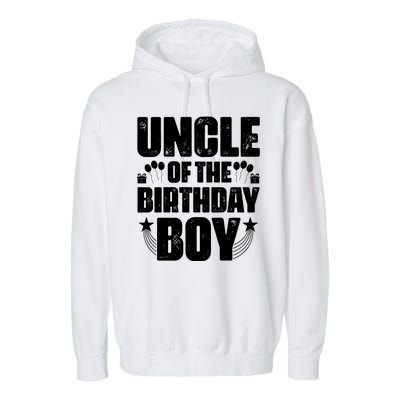 Uncle Of The Birthday Boy Celebration Garment-Dyed Fleece Hoodie