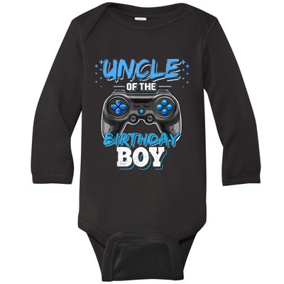 Uncle Of The Birthday Boy Matching Video Game Birthday Gift Baby Long Sleeve Bodysuit